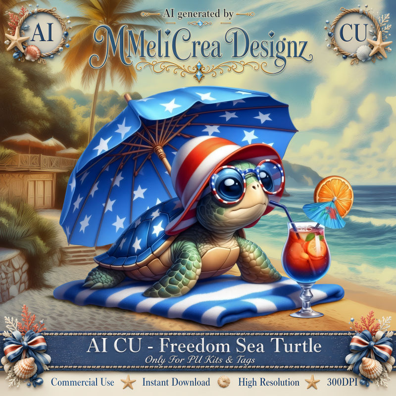 (image for) AI - CU Freedom Sea Turtle (CU4PU/PNG)